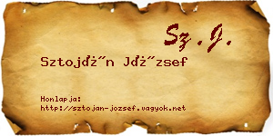 Sztoján József névjegykártya