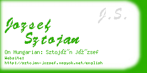 jozsef sztojan business card